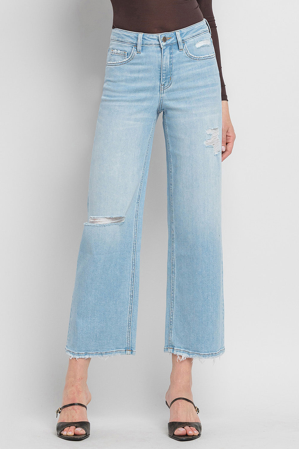 Flying Monkey - High Rise Wide Leg Jeans - F5712 - SaltTree