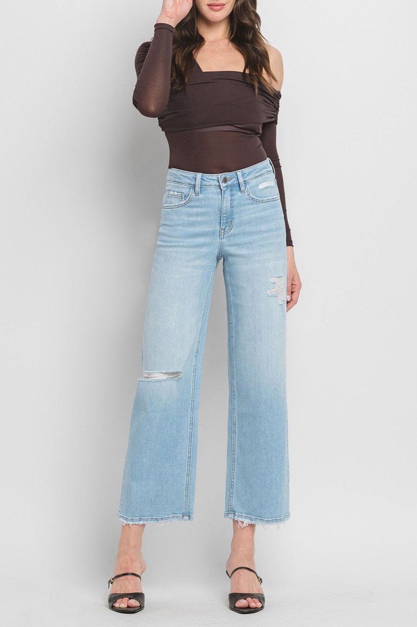 Flying Monkey - High Rise Wide Leg Jeans - F5712 - SaltTree