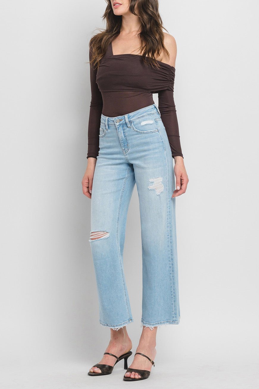 Flying Monkey - High Rise Wide Leg Jeans - F5712 - SaltTree