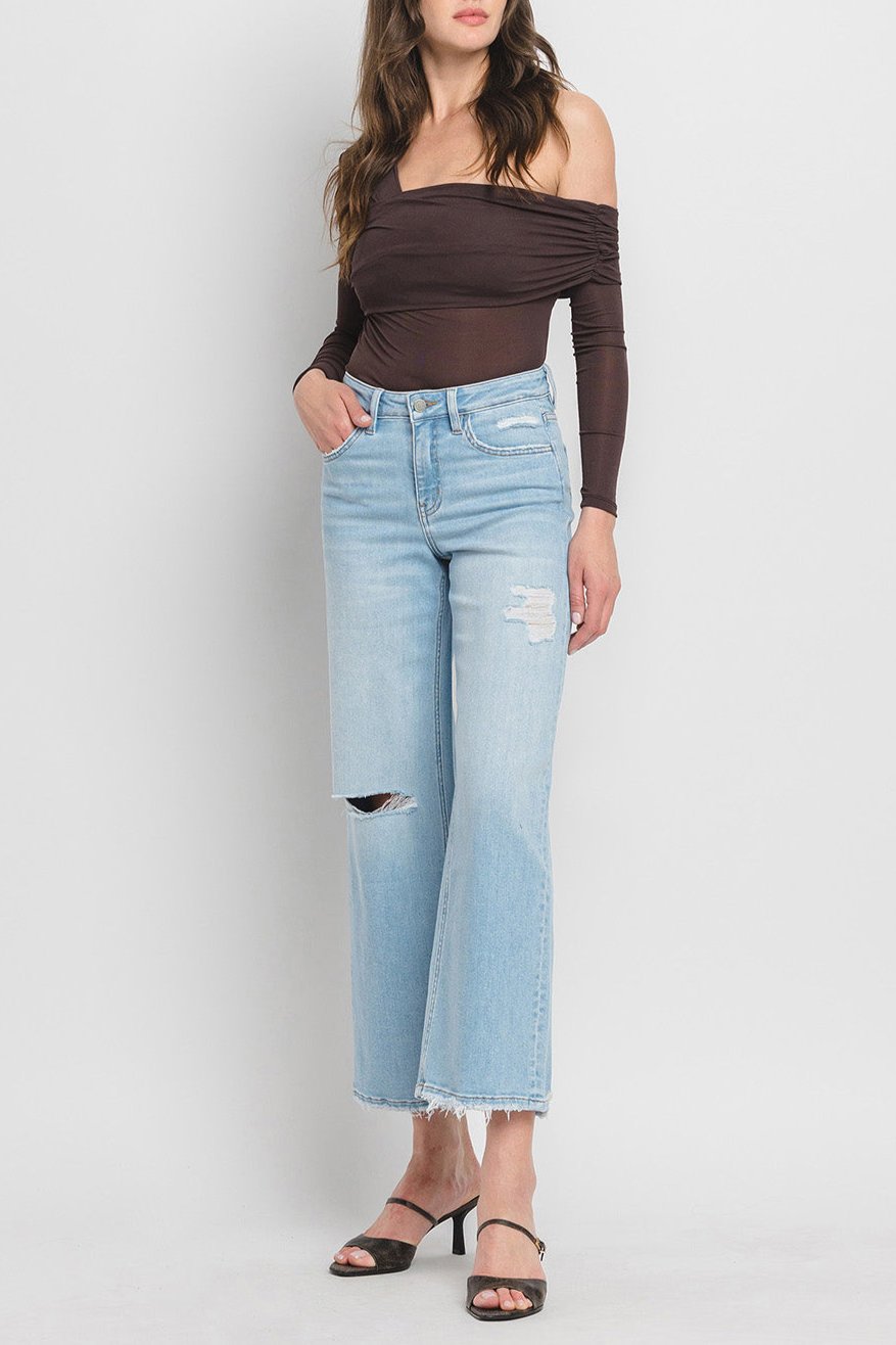 Flying Monkey - High Rise Wide Leg Jeans - F5712 - SaltTree