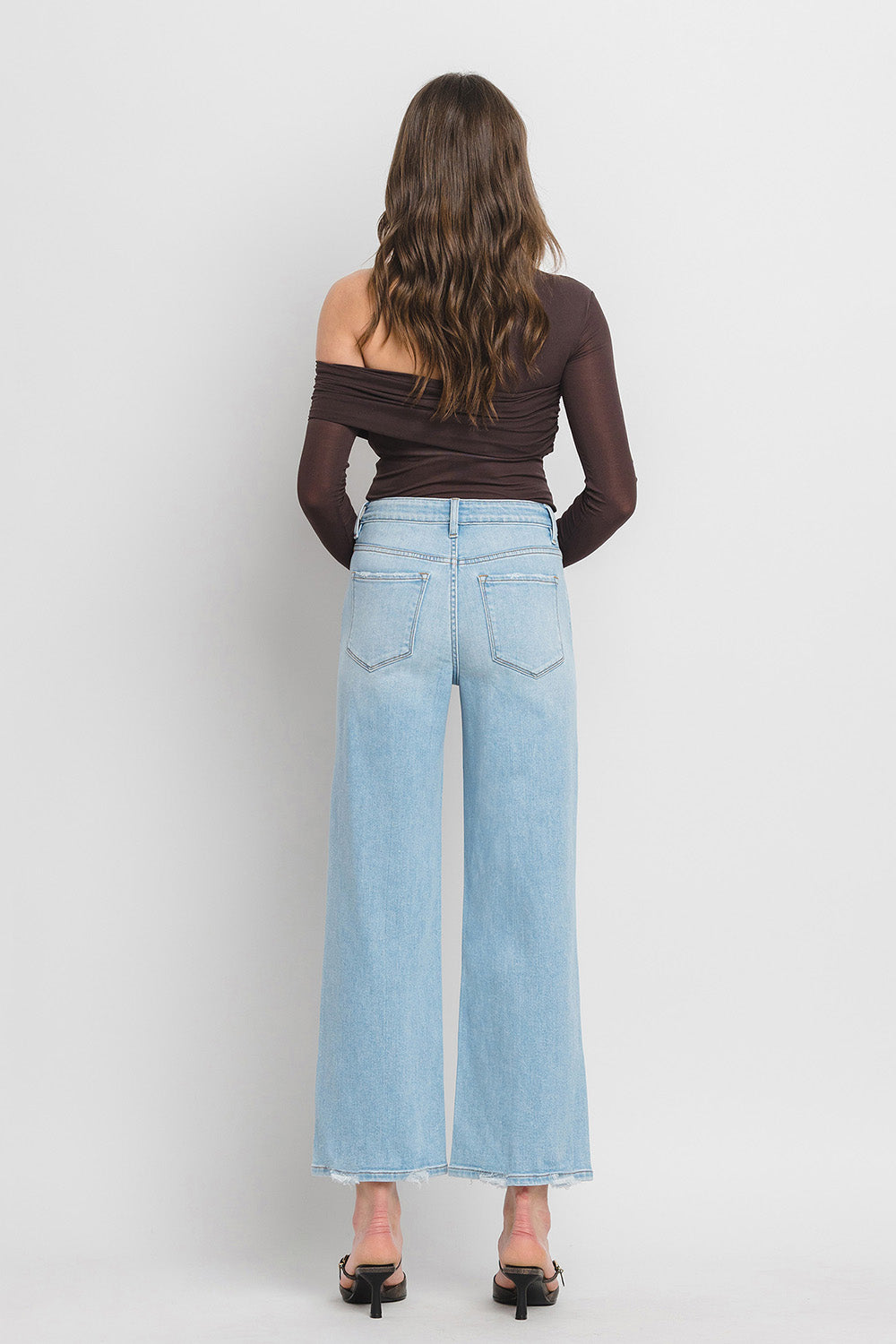 Flying Monkey - High Rise Wide Leg Jeans - F5712 - SaltTree