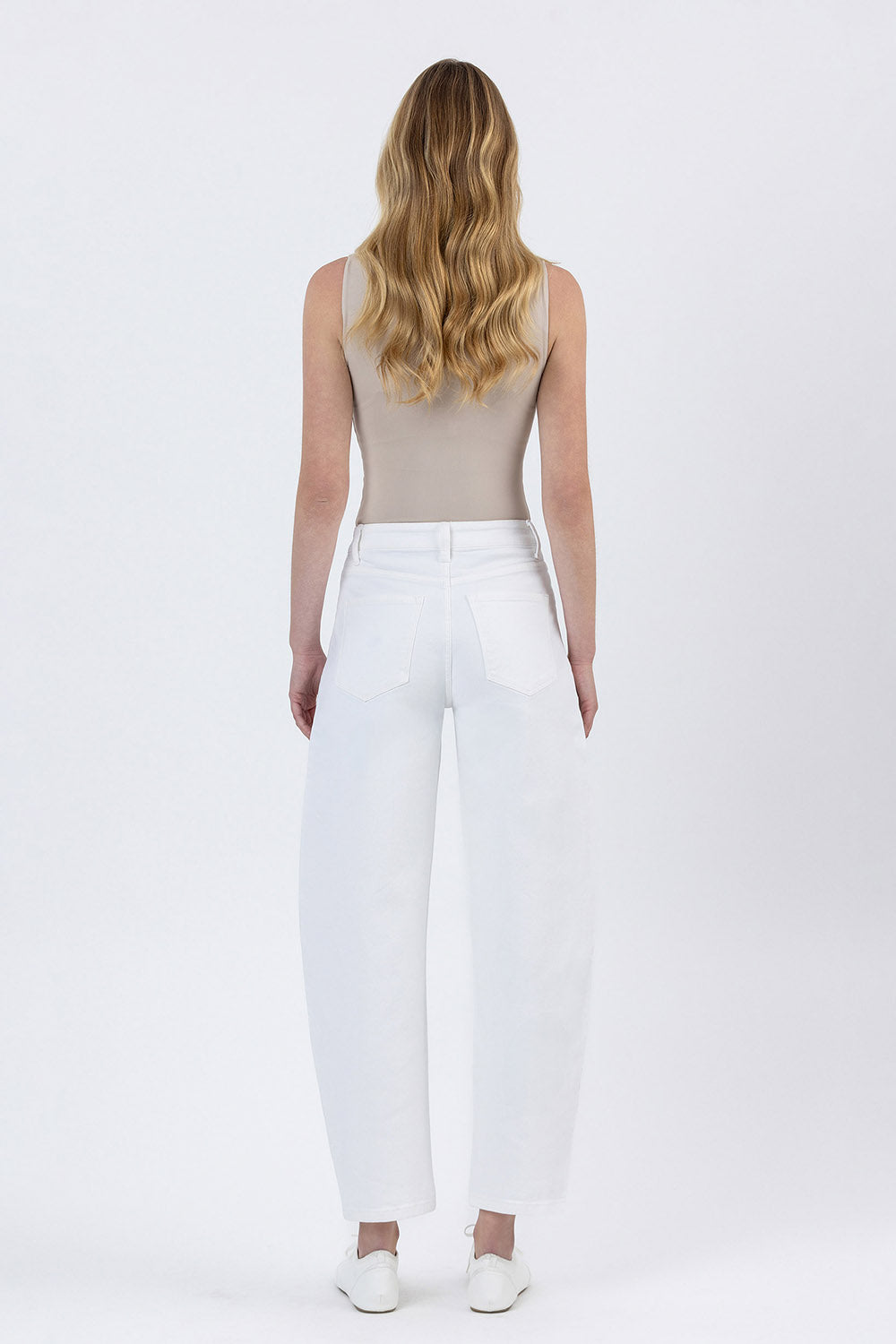 Flying Monkey - Super High Rise Panel Detail Barrel Jeans - F5880 - SaltTree