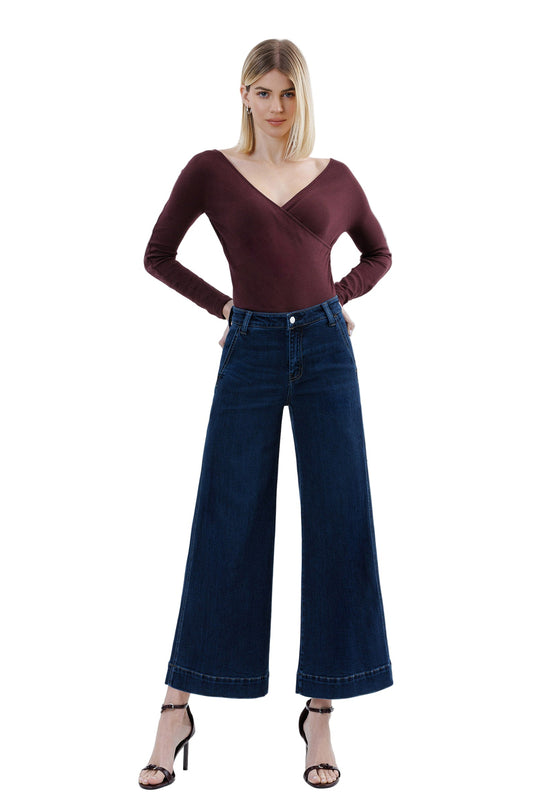 Flying Monkey Jeans - High Rise Ankle Wide Leg Jeans - F5923