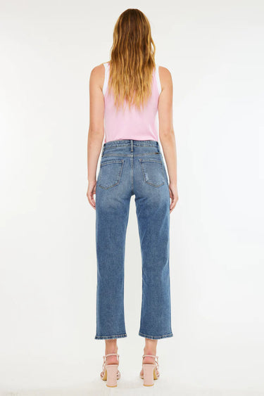 Kancan - Jordana High Rise True Straight Jeans (27" Inseam) - KC20022D-SaltTree
