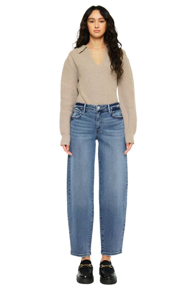 Kancan - Grace Essentials High Rise Slim Barrel - kc20084m - SaltTree