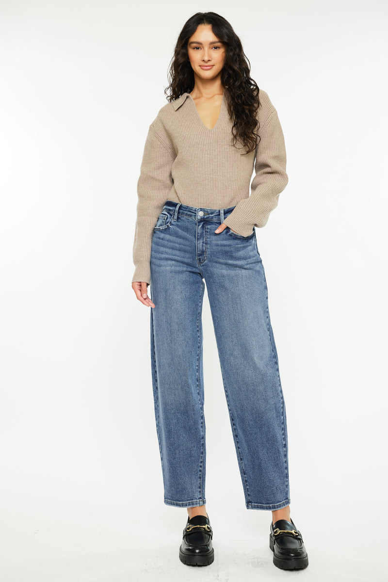 Kancan - Grace Essentials High Rise Slim Barrel - kc20084m - SaltTree