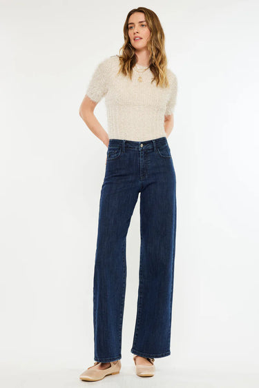 Kancan - Norie High-Rise Wide-Leg Jeans (31" Inseam) - KC20089D-SaltTree