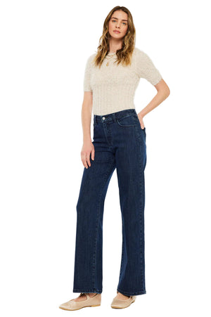 Kancan - Norie Essentials High Rise Wide Leg Jeans KC20089D - SaltTree