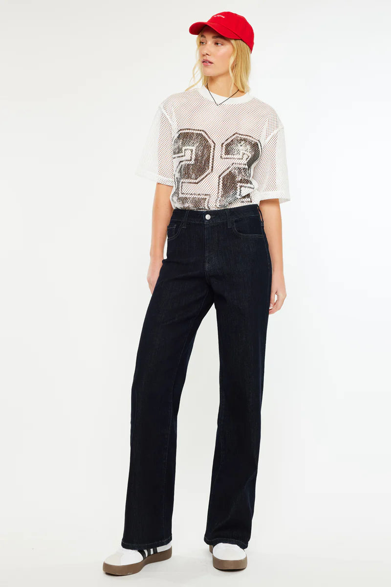 Kancan - Norie Essentials High Rise Wide Leg Jeans -kc20089R - SaltTree
