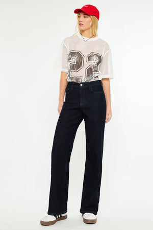 Kancan - Norie Essentials High Rise Wide Leg Jeans -kc20089R - SaltTree