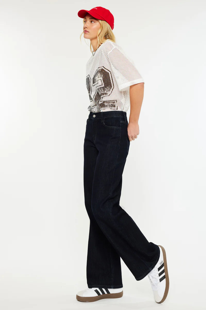 Kancan - Norie Essentials High Rise Wide Leg Jeans -kc20089R - SaltTree