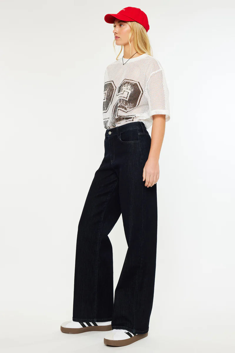 Kancan - Norie Essentials High Rise Wide Leg Jeans -kc20089R - SaltTree