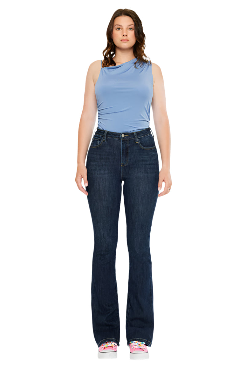 Kancan - Janice High Rise Bootcut Jeans - Curvy - kc20097dcv - SaltTree