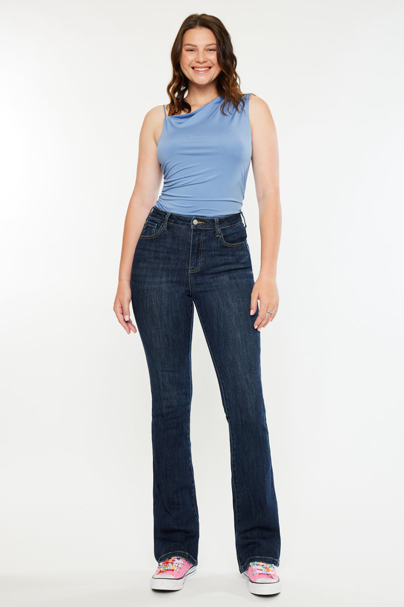Kancan - Janice High Rise Bootcut Jeans - Curvy - kc20097dcv - SaltTree