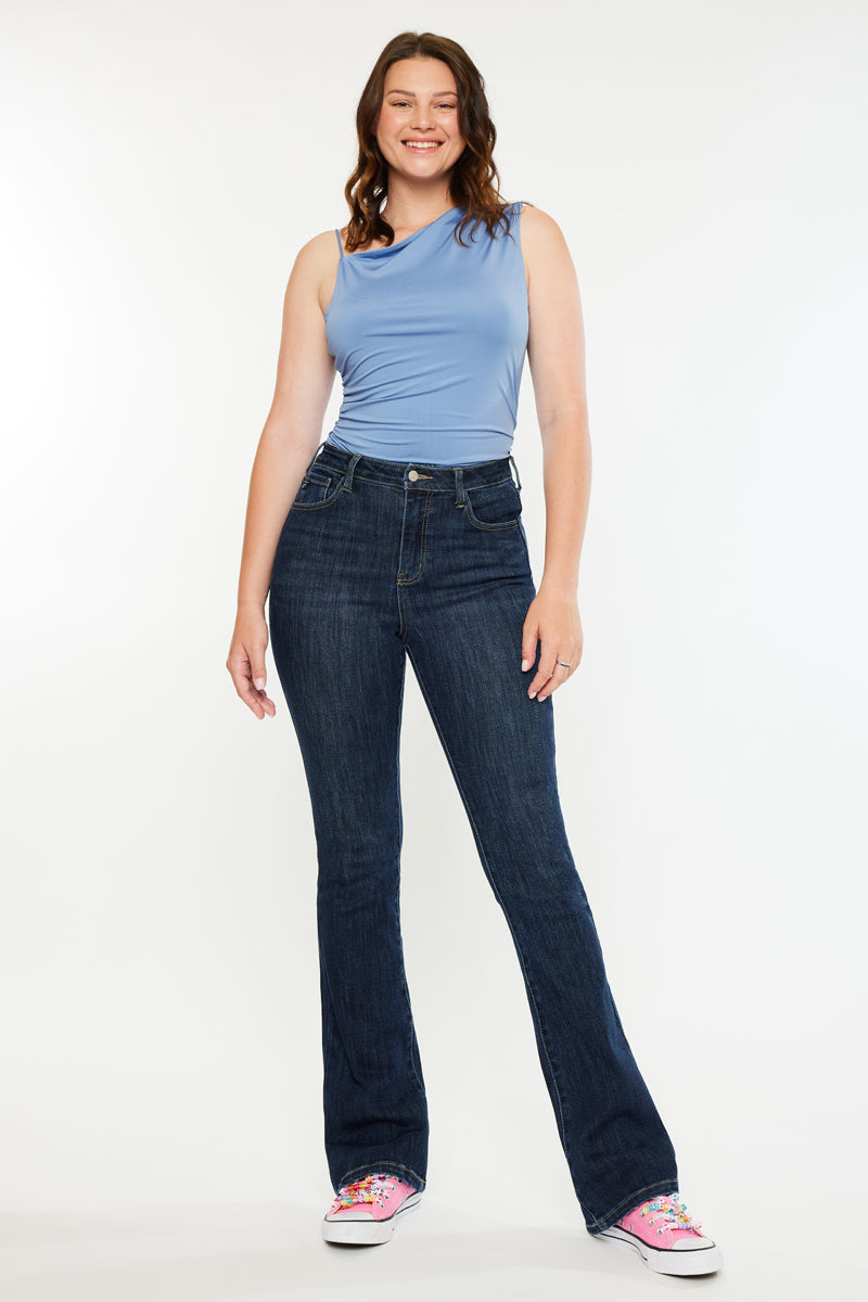 Kancan - Janice High Rise Bootcut Jeans - Curvy - kc20097dcv - SaltTree