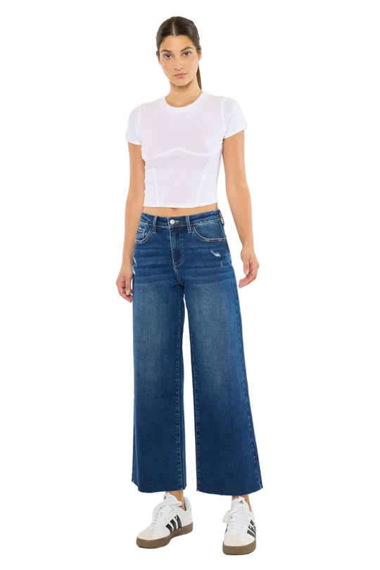 Kancan - Tory Essentials High Rise Crop Wide Leg Jeans (26.5" Inseam) - KC20108D
