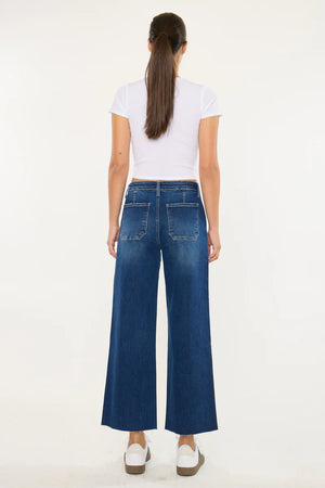 Kancan - Tory Essentials High Rise Crop Wide Leg Jeans (26.5" Inseam) - KC20108D-SaltTree