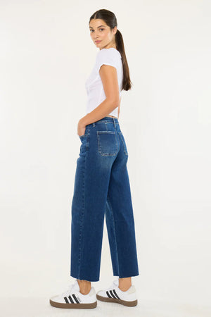 Kancan - Tory Essentials High Rise Crop Wide Leg Jeans (26.5" Inseam) - KC20108D-SaltTree