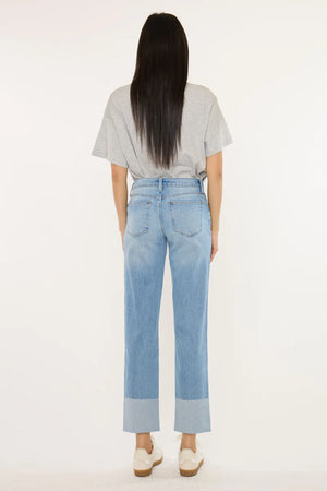 Kancan - Tiffany Essentials Low Rise Straight Jeans (28" Inseam) - KC20110ML-SaltTree