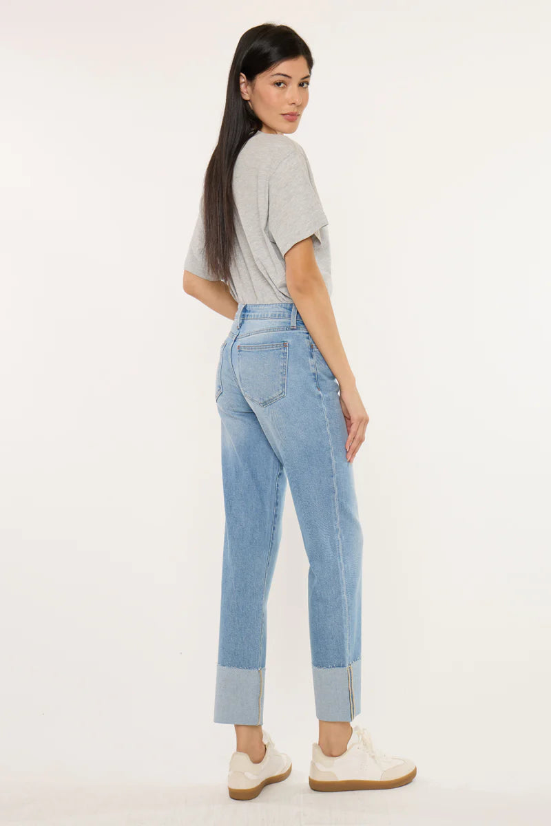 Kancan - Tiffany Essentials Low Rise Straight Jeans (28" Inseam) - KC20110ML-SaltTree