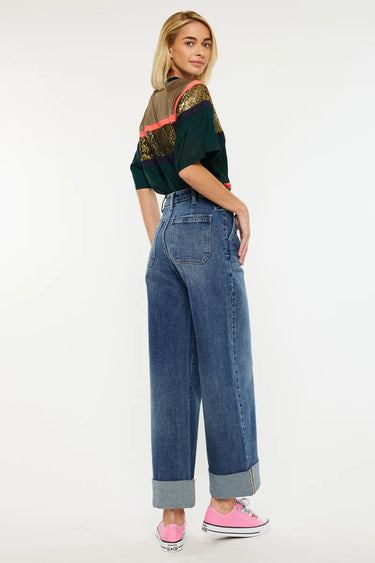 Kancan - Haylee Ultra High Rise 90's Wide Jeans (28" Inseam) - KC3308D-SaltTree