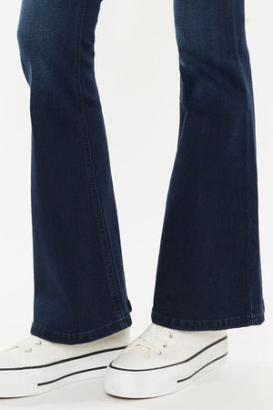 Kancan - Prein Mid Flare Jeans (Petite) - KC6102DPT - SaltTree