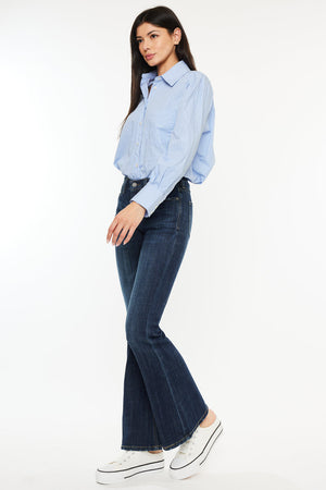 Kancan - Hayden Mid Rise Flare Jeans (Petite) - kc6102lohpt - SaltTree