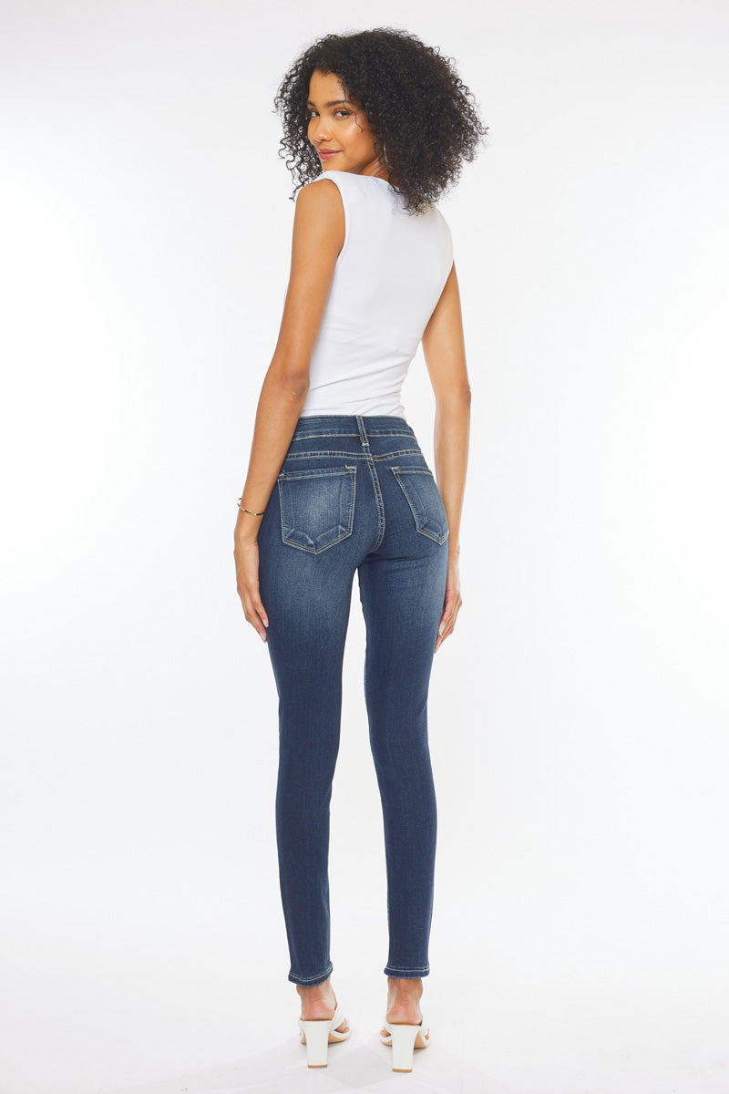 Kancan - Women's Mid Rise Super Skinny Jeans - KKC7085LOH, DH *1 - SaltTree