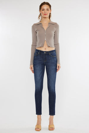 Kancan - Women's Mid Rise Super Skinny Jeans - Basic - KC7085