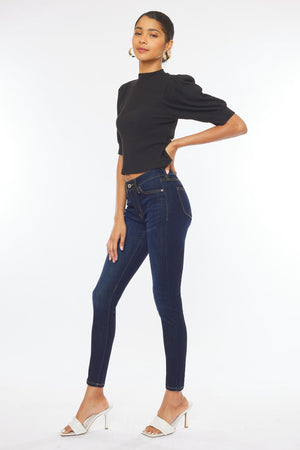 Kancan - Women's Mid Rise Super Skinny Jeans - Basic - KC7092 ST - SaltTree