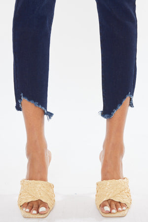Kancan - Women's High Rise Hem Detail Skinny Jeans - KC7267 - SaltTree