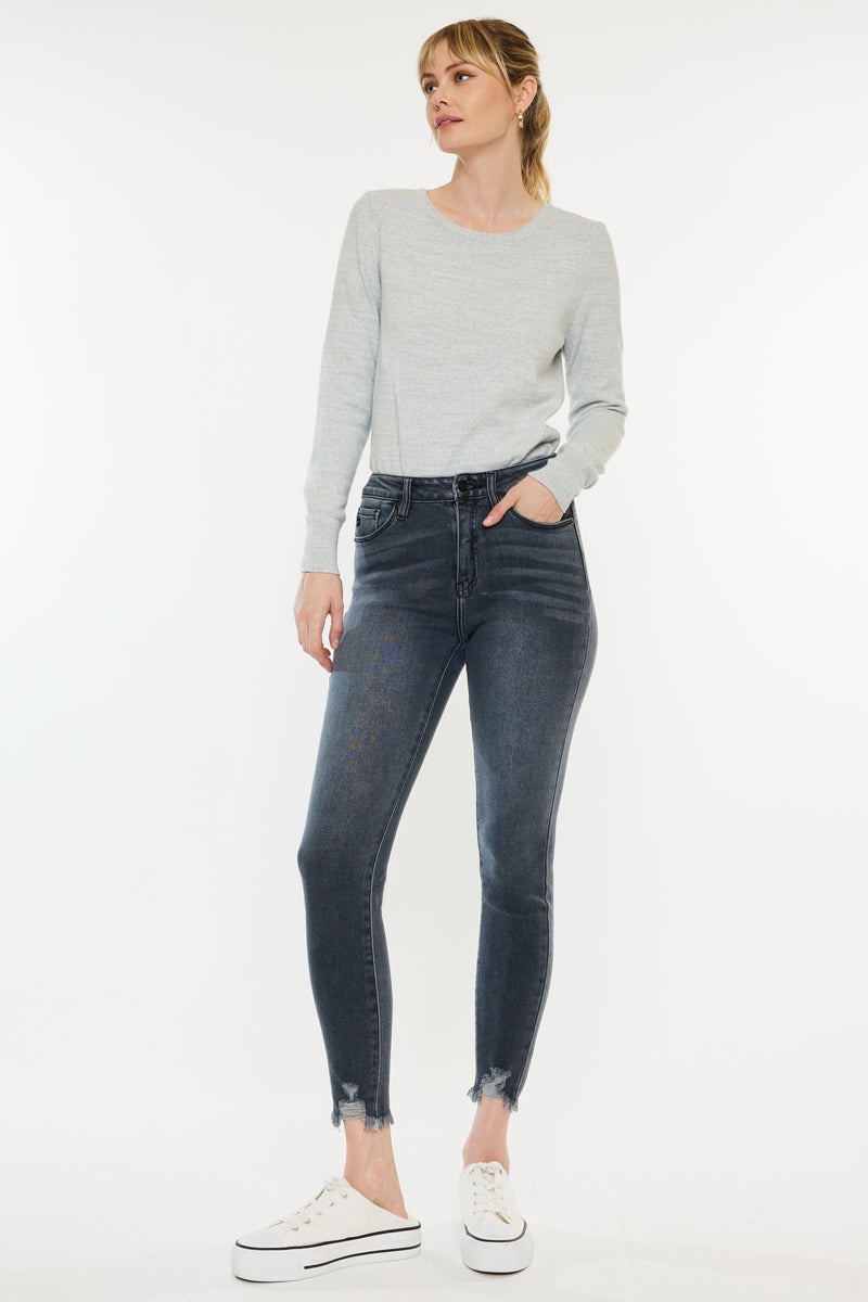 Kancan - ESTHER HIGH RISE ANKLE SKINNY JEANS - KC7274LG -ST - SaltTree