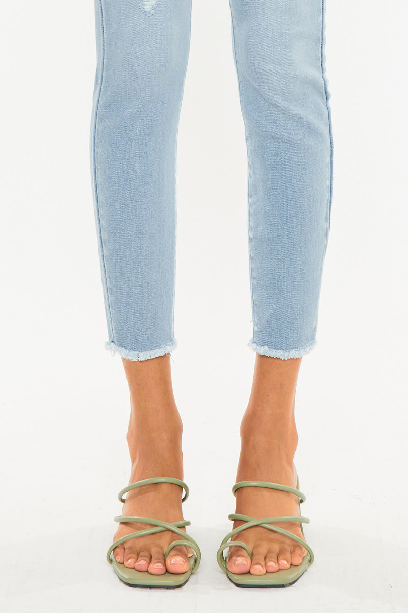 Kancan - Women's High Rise Ankle Skinny Jeans - KC7317 ST - SaltTree