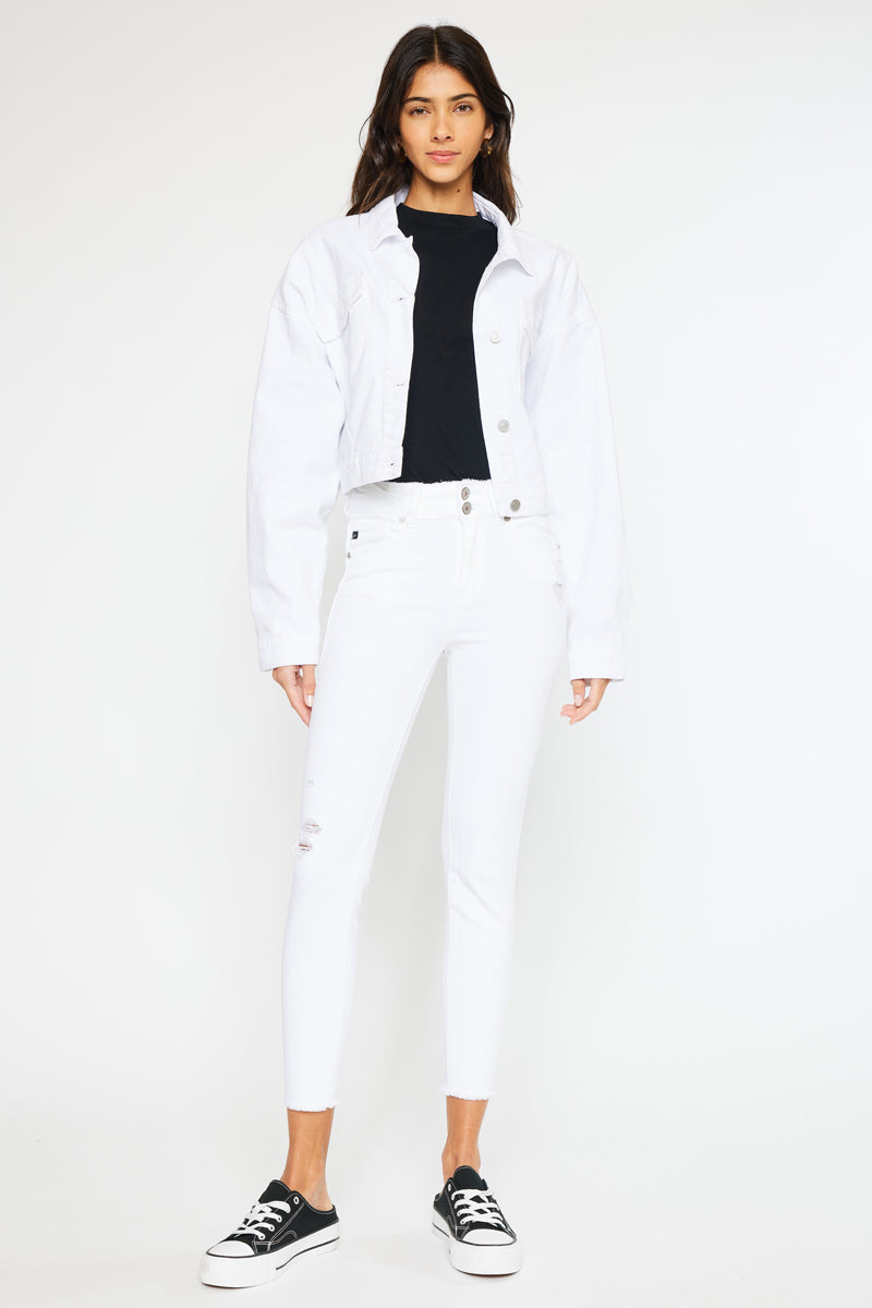 Kancan - Women's High Rise Ankle Skinny Jeans - KC7317 ST - SaltTree