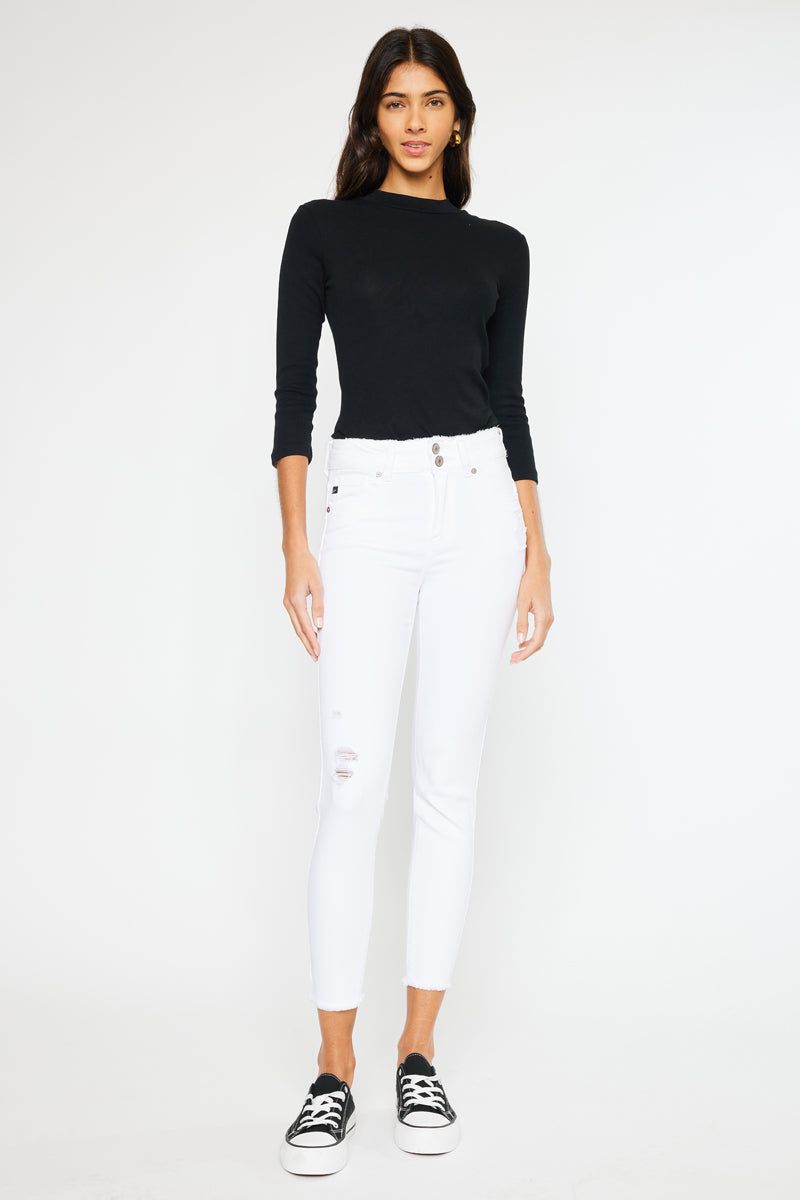 Kancan - Women's High Rise Ankle Skinny Jeans - KC7317 ST - SaltTree