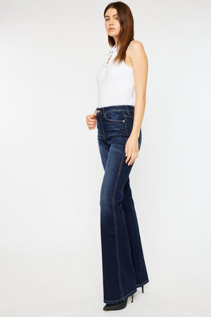 Kancan - Women's High Rise Flare Jeans - KC7340D ST - SaltTree