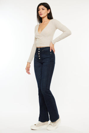 Kancan - Women's Mid Rise Flare Hem Jeans - KC7348 - SaltTree