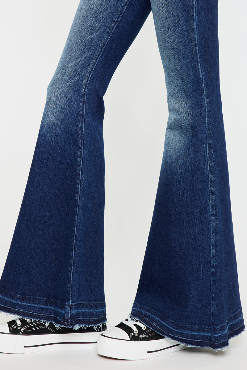 Kancan - CINTHIA ULTRA HIGH RISE SUPER FLARE JEANS - KC7896D ST - SaltTree