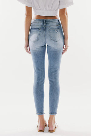 Kancan - Jeans Mid-Rise Distressed Skinny Jeans - KC8373M-NV - SaltTree