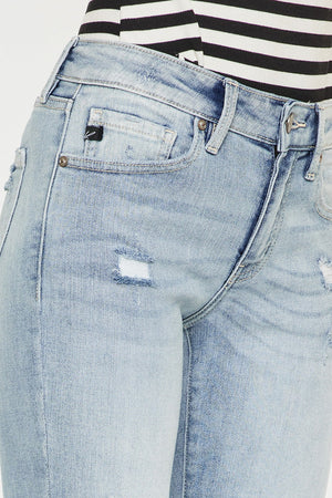 Kancan - Jeans Women's Five Pocket High Waist Distressed Denim Jean - KC8373 - SaltTree
