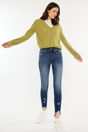 Kancan - Women's High Rise Ankle Skinny Jeans - kc8395 - SaltTree