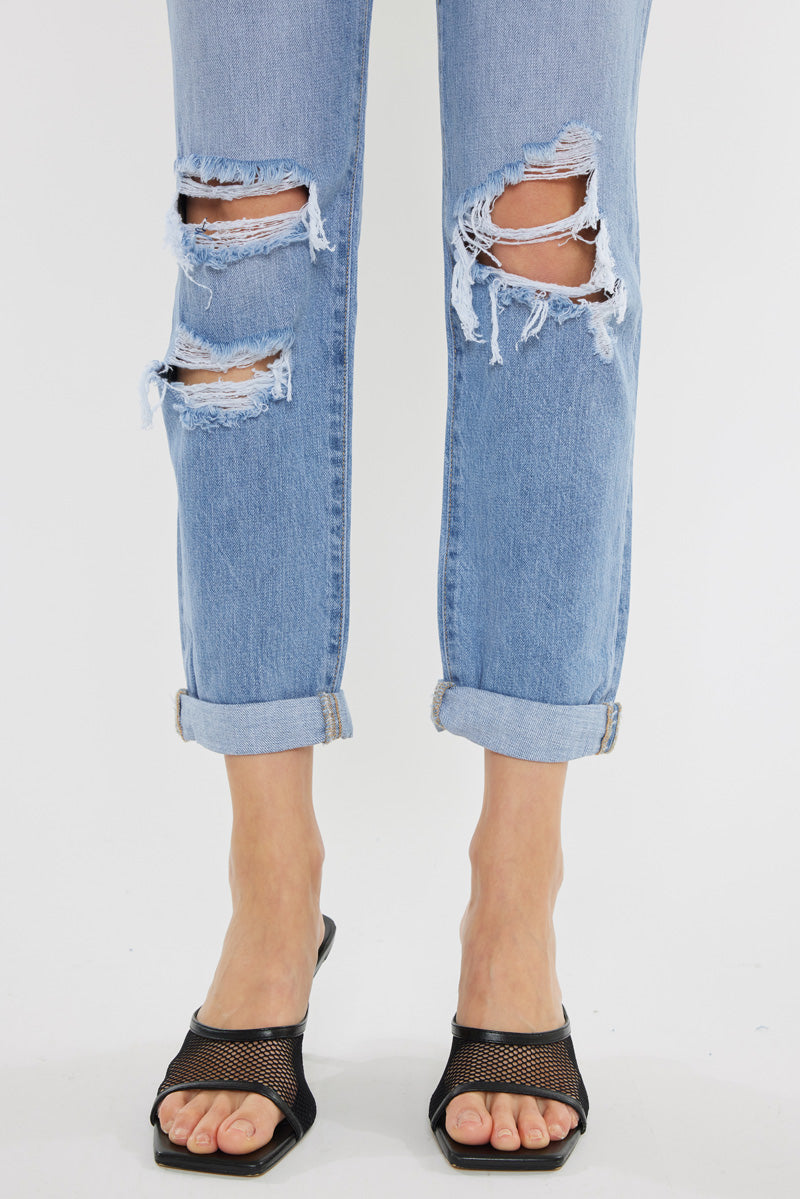 Kancan - Women's High Rise Mom Jeans - kc8579L - SaltTree