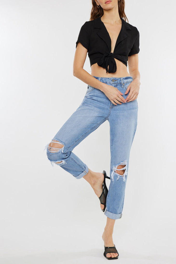 Kancan - Women's High Rise Mom Jeans - kc8579L *5118 - SaltTree