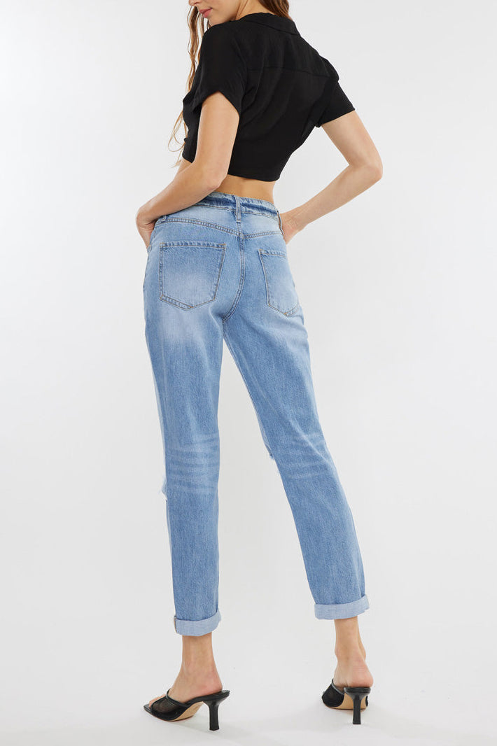 Kancan - Women's High Rise Mom Jeans - kc8579L - SaltTree
