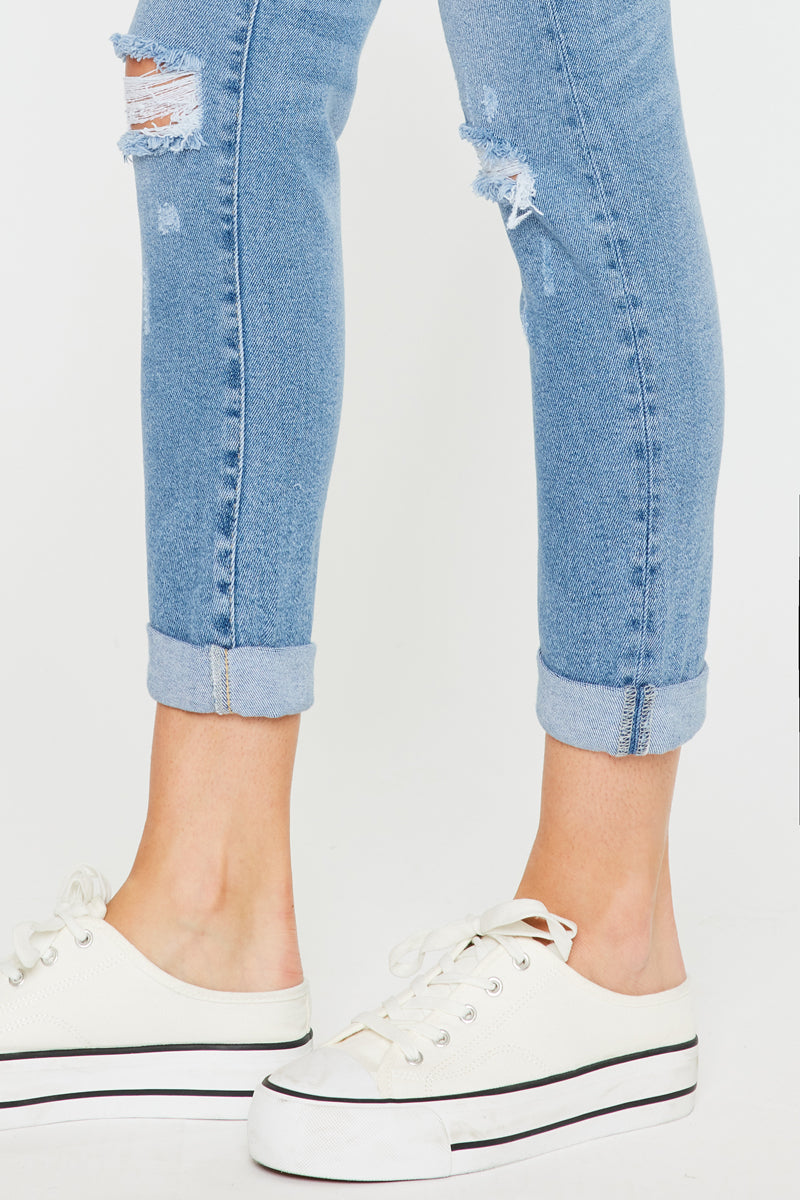 Kancan - Women's High Rise Mom Jeans - KC8580L-NV - SaltTree