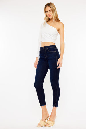 Kancan - HADLEE HIGH RISE ANKLE SKINNY JEANS - KC8604-NV - SaltTree