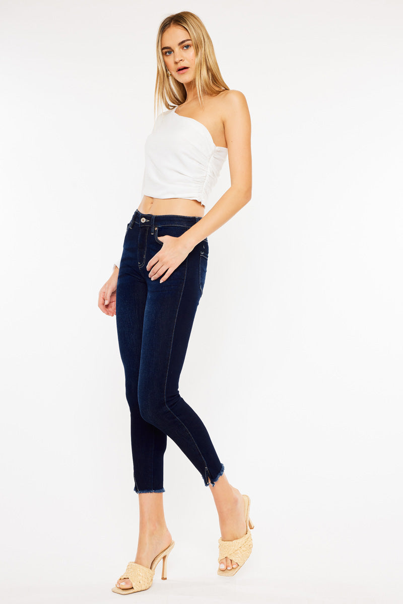 Kancan - HADLEE HIGH RISE ANKLE SKINNY JEANS - KC8604-NV - SaltTree