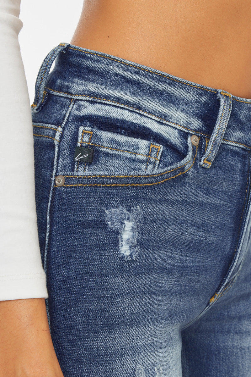 Kancan - Women's High Rise Ankle Skinny Jeans - KC9204D-NV - SaltTree