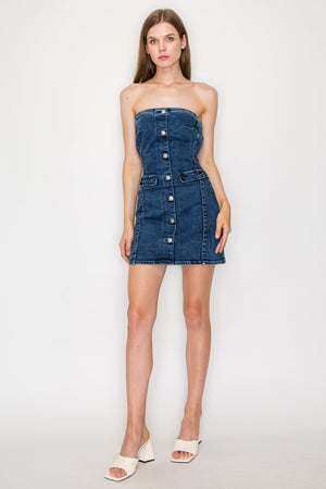 Wax Jean - Tube Mini Dress - 90375