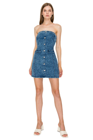 Wax Jean - Tube Mini Dress - 90375